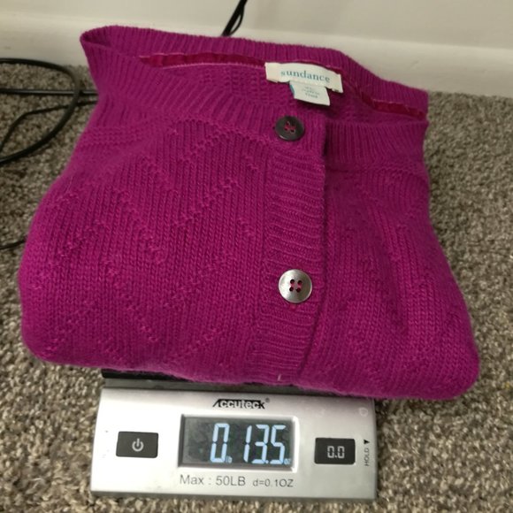 Women's Pink Cardigan Sweater - Picture 9 of 9